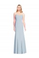Trumpet Strapless Stretch Crepe Long Light Sky Blue Formal Dress / Bridesmaid Dress Barrie