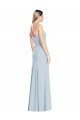 Trumpet Strapless Stretch Crepe Long Light Sky Blue Formal Dress / Bridesmaid Dress Barrie