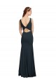 Mermaid Bateau Neck Stretch Crepe Long Black Prom Dress / Bridesmaid Dress Barrie