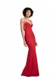 Mermaid Spaghetti Straps Stretch Crepe Long Red Bridesmaid Dress / Evening Dress Barrie