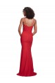 Mermaid Spaghetti Straps Stretch Crepe Long Red Bridesmaid Dress / Evening Dress Barrie