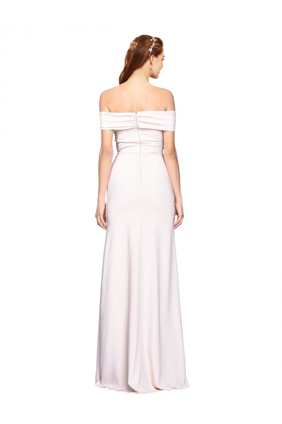 Mermaid Off the Shoulder Stretch Crepe Long White Formal Evening Gown / Prom Dress / Bridesmaid Dress Barrie