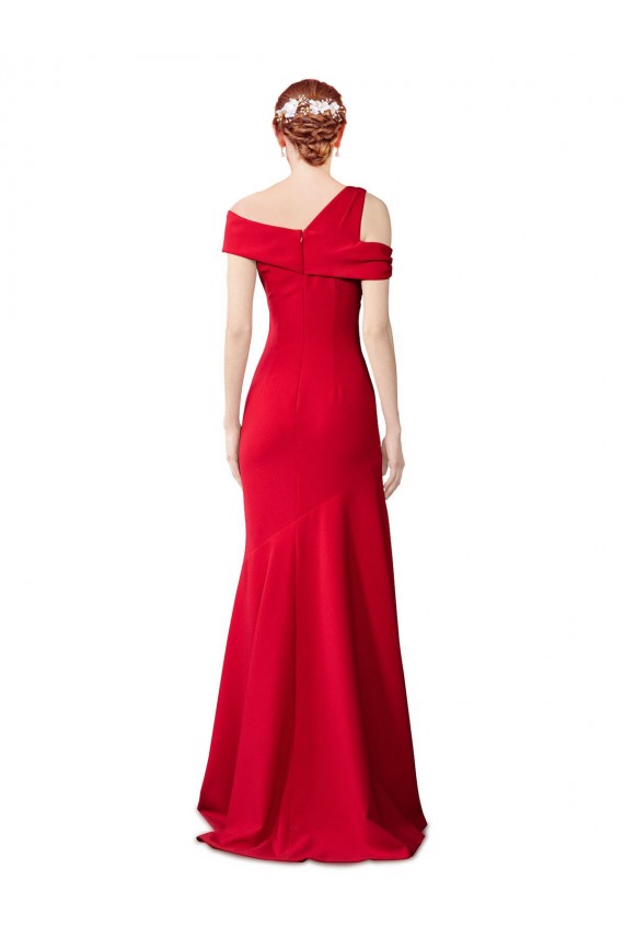 Mermaid Stretch Crepe Long Red Formal Evening Gown / Prom Dress / Bridesmaid Dress Barrie