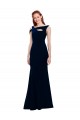 Mermaid Off the Shoulder Stretch Crepe Long Dark Navy Formal Evening Gown / Prom Dress / Bridesmaid Dress Barrie