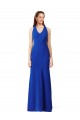 Mermaid V-Neck Stretch Crepe Long Royal Blue Formal Evening Gown / Prom Dress / Bridesmaid Dress Barrie