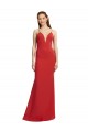 Mermaid V-Neck Stretch Crepe Long Red Formal Evening Gown / Prom Dress / Bridesmaid Dress Barrie
