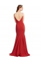 Mermaid V-Neck Stretch Crepe Long Red Formal Evening Gown / Prom Dress / Bridesmaid Dress Barrie