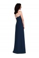 Trumpet Halter Neck Stretch Crepe Long Dark Navy Semi Formal Evening Dress / Bridesmaid Dress Barrie