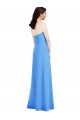 Trumpet Strapless Stretch Crepe Long Peacock Blue Semi Formal Evening Dress / Prom Dress / Bridesmaid Dress Barrie