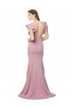 Mermaid Round Neck Stretch Crepe Sweep Train Dusty Pink Formal Evening Gown / Prom Dress / Bridesmaid Dress Barrie