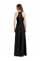 Sheath High Neck Stretch Crepe Long Black Formal Evening Gown / Prom Dress / Bridesmaid Dress Barrie