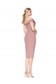 Mermaid High Neck Stretch Crepe Knee Length Dusty Pink Black Tie Evening Gown / Prom Dress / Bridesmaid Dress Barrie