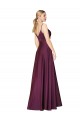 A-Line High Neck Stretch Crepe Long Wild Berry Formal Evening Gown / Prom Dress / Bridesmaid Dress Barrie