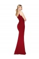 Mermaid V-Neck Stretch Crepe Long Burgundy Formal Evening Gown / Prom Dress / Bridesmaid Dress Barrie