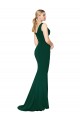 Mermaid High Neck Stretch Crepe Long Midnight Green Formal Evening Gown / Prom Dress / Bridesmaid Dress Barrie