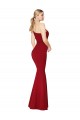 Mermaid High Neck Stretch Crepe Long Burgundy Formal Evening Gown / Prom Dress / Bridesmaid Dress Barrie