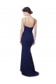 Mermaid High Neck Stretch Crepe Long Navy Blue Formal Dress / Bridesmaid Dress Barrie