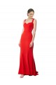 Mermaid High Neck Stretch Crepe Long Red Formal Evening Gown / Prom Dress / Bridesmaid Dress Barrie