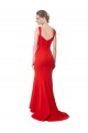 Mermaid High Neck Stretch Crepe Long Red Formal Evening Gown / Prom Dress / Bridesmaid Dress Barrie