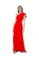 Mermaid High Neck Stretch Crepe Long Red Formal Dress / Bridesmaid Dress Barrie