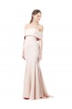 Mermaid High Neck Stretch Crepe Long Nude Formal Evening Gown / Prom Dress / Bridesmaid Dress Barrie