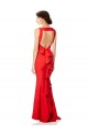Mermaid High Neck Stretch Crepe Long Red Bridesmaid Dress / Evening Gowns Barrie