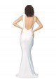 Sheath High Neck Stretch Crepe Long Ivory Formal Evening Gown / Prom Dress / Bridesmaid Dress Barrie