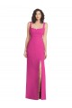 Trumpet Square Neck Stretch Crepe Long Fuchsia Semi Formal Evening Dress / Prom Dress / Bridesmaid Dress Barrie