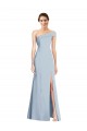 Trumpet Off the Shoulder Stretch Crepe Long Light Sky Blue Formal Evening Gown / Prom Dress / Bridesmaid Dress Barrie