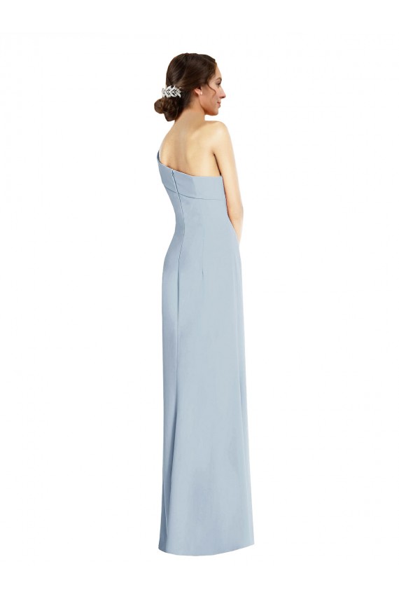 Trumpet Off the Shoulder Stretch Crepe Long Light Sky Blue Formal Evening Gown / Prom Dress / Bridesmaid Dress Barrie
