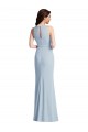 Trumpet Halter Neck Stretch Crepe Long Light Sky Blue Formal Dress / Bridesmaid Dress Barrie