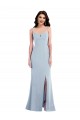 Trumpet Spaghetti Straps Stretch Crepe Long Light Sky Blue Formal Evening Gown / Prom Dress / Bridesmaid Dress Barrie
