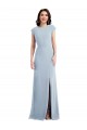Trumpet Stretch Crepe Long Light Sky Blue Formal Evening Gown / Prom Dress / Bridesmaid Dress Barrie