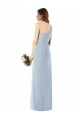 Trumpet One Shoulder Stretch Crepe Long Light Sky Blue Semi Formal Evening Dress / Prom Dress / Bridesmaid Dress Barrie
