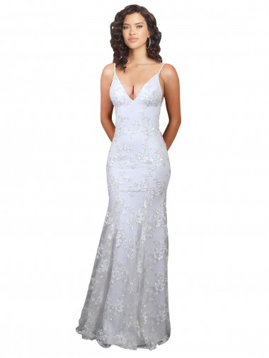 Mermaid High Neck Stretch Crepe & Sequin Tulle Long White Formal Evening Gown / Prom Dress / Bridesmaid Dress Barrie