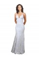 Mermaid High Neck Stretch Crepe & Sequin Tulle Long White Formal Evening Gown / Prom Dress / Bridesmaid Dress Barrie