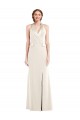 Trumpet Halter Neck Stretch Crepe Long Ivory Semi Formal Evening Dress / Prom Dress / Bridesmaid Dress Barrie