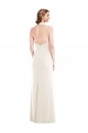 Trumpet Halter Neck Stretch Crepe Long Ivory Semi Formal Evening Dress / Prom Dress / Bridesmaid Dress Barrie