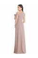 A-Line Off the Shoulder Stretch Crepe Long Dusty Pink Formal Evening Gown / Prom Dress / Bridesmaid Dress Barrie