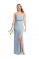 Trumpet Strapless Stretch Crepe Long Light Sky Blue Semi Formal Evening Dress / Prom Dress / Bridesmaid Dress Barrie
