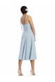 A-Line Sweetheart Stretch Crepe Midi Length Light Sky Blue Evening Gown / Prom Dress / Bridesmaid Dress Barrie