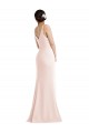 Trumpet V-Neck Stretch Crepe Long Pink Formal Evening Gown / Prom Dress / Bridesmaid Dress Barrie