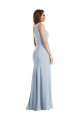 Trumpet One Shoulder Stretch Crepe Long Light Sky Blue Formal Evening Gown / Prom Dress / Bridesmaid Dress Barrie