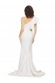 Sheath One Shoulder Stretch Crepe Sweep Train Ivory Semi Formal Evening Dress / Prom Dress / Bridesmaid Dress Barrie