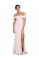 Sheath Square Neck Stretch Crepe Sweep Train Pink Formal Evening Gown / Prom Dress / Bridesmaid Dress Barrie