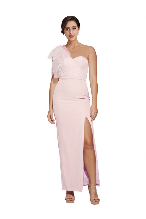 Sheath Sweetheart Stretch Crepe Long Pink Formal Evening Gown / Prom Dress / Bridesmaid Dress Barrie