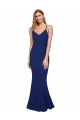 Sheath V-Neck Stretch Crepe Long Royal Blue Formal Evening Gown / Prom Dress / Bridesmaid Dress Barrie