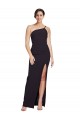 Sheath Strapless Stretch Crepe Long Black Formal Evening Gown / Prom Dress / Bridesmaid Dress Barrie