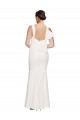 Sheath Square Neck Stretch Crepe Long Ivory Formal Evening Gown / Prom Dress / Bridesmaid Dress Barrie