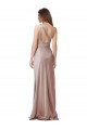 Sheath One Shoulder Stretch Satin Long Dusty Pink Formal Evening Gown / Prom Dress / Bridesmaid Dress Barrie